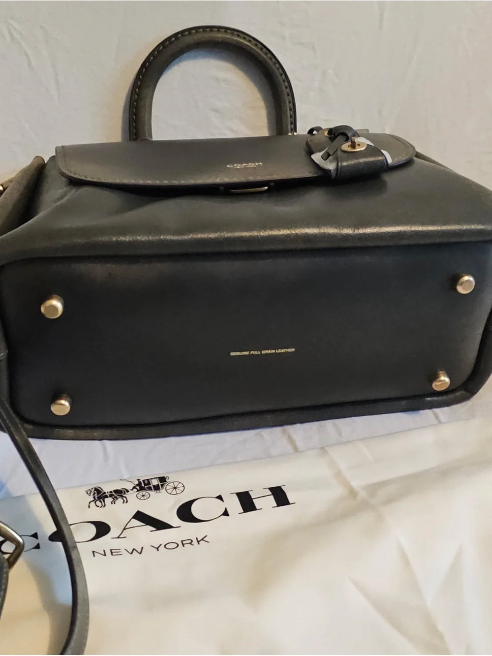 New Coach Slouchy Rogue in Green loved leather Satchel bag